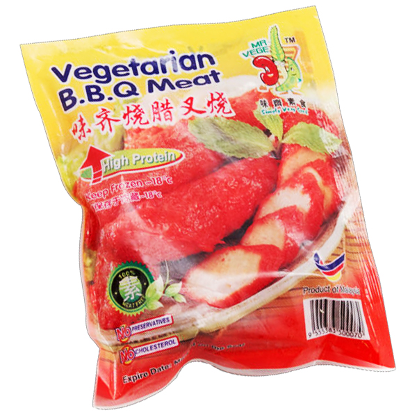 Image Veg BBQ Meat soy char siew 味齐 - 大豆叉烧 240 grams